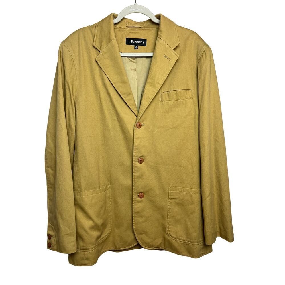 J. Peterman Men’s 3-Button Tan Sport Coat Blazer Sz. 42